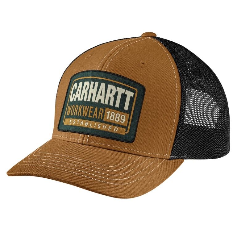 Carhartt Men's Canvas Mesh Back Workwear Patch Cap