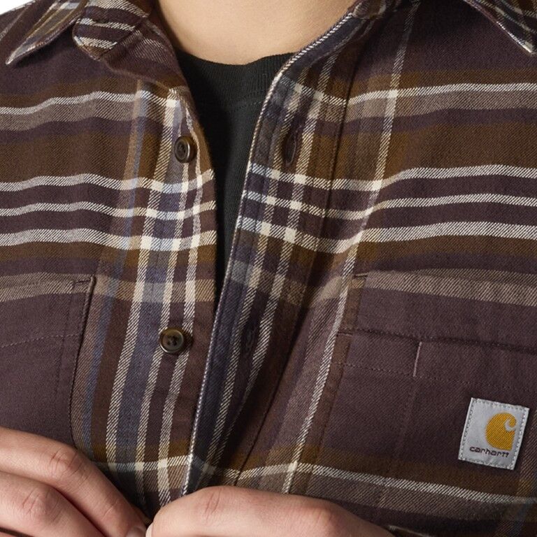 Carhartt Men's Rugged Flex Relaxed Fit Midweight Flannel Long Sleeve Plaid Shirt