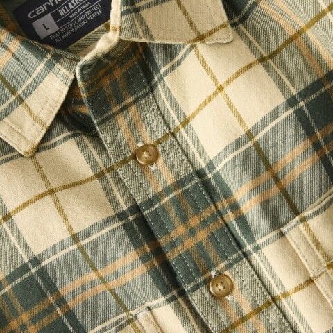 Carhartt Men's Rugged Flex Relaxed Fit Midweight Flannel Long Sleeve Plaid Shirt