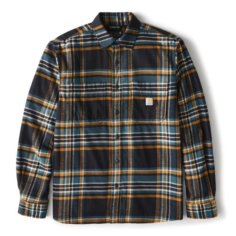 Carhartt Men's Rugged Flex Relaxed Fit Midweight Flannel Long Sleeve Plaid Shirt