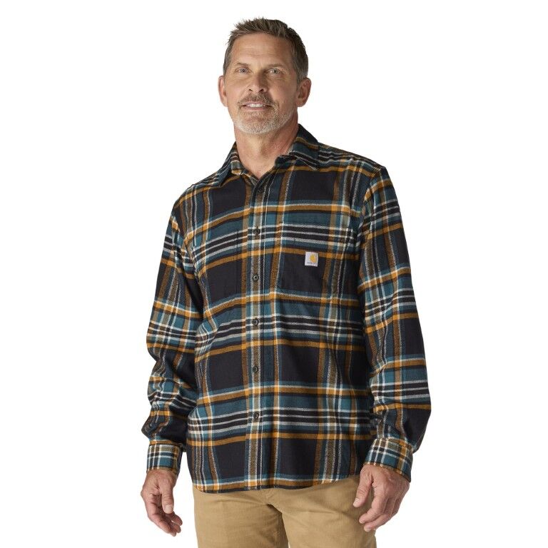 Carhartt Men's Rugged Flex Relaxed Fit Midweight Flannel Long Sleeve Plaid Shirt