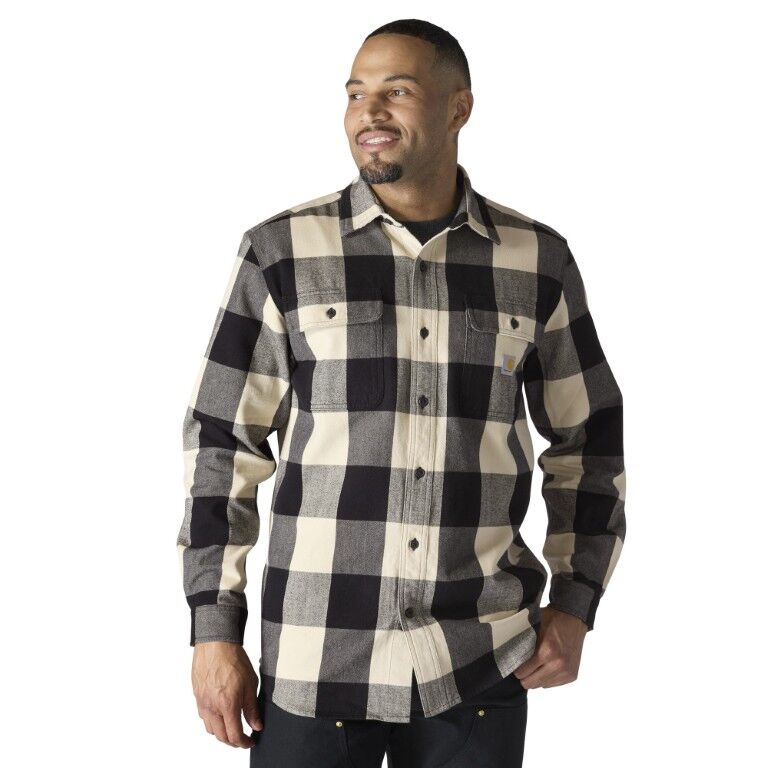 Carhartt Men's Loose Fit Heavyweight Flannel Long Sleeve Plaid Shirt