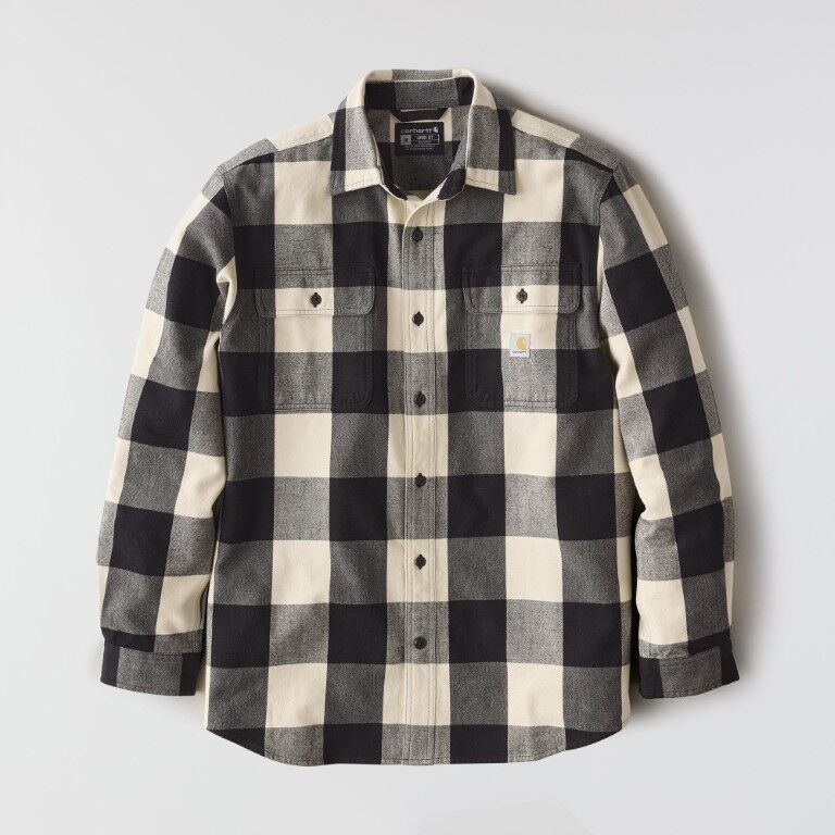 Carhartt Men's Loose Fit Heavyweight Flannel Long Sleeve Plaid Shirt