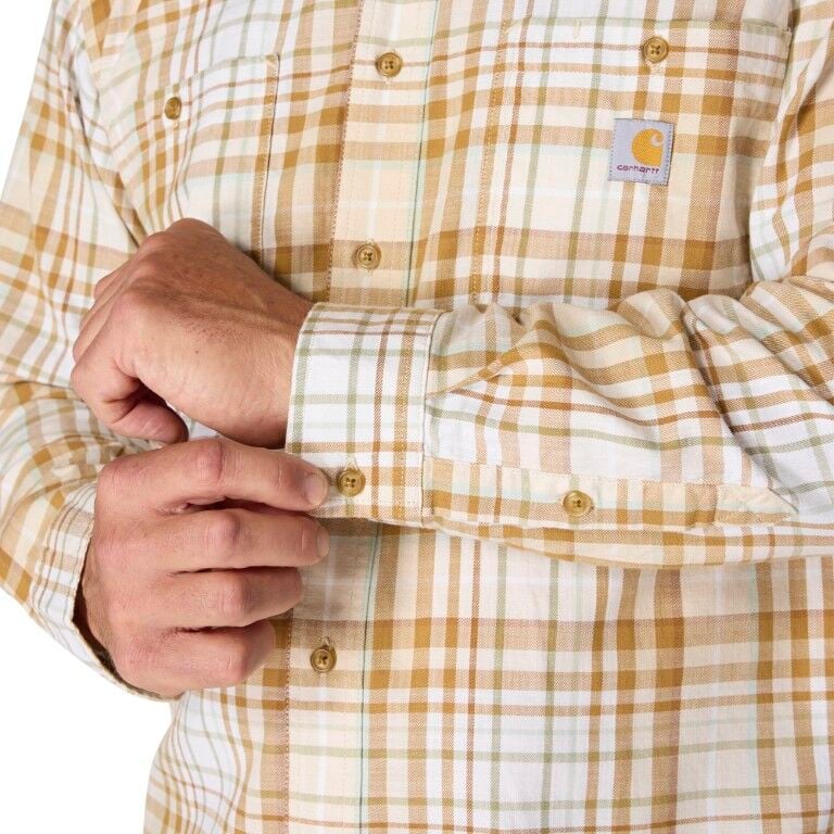 Carhartt Men's Rugged Flex Relaxed Fit Lightweight Long Sleeve Plaid Shirt
