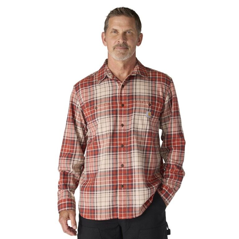 Carhartt Men's Rugged Flex Relaxed Fit Lightweight Long Sleeve Plaid Shirt