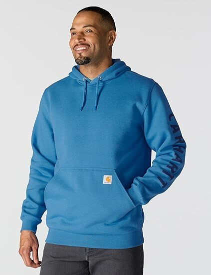 Carhartt Men's Rain Defender Loose Fit midweight Logo Graphic Sweatshirt