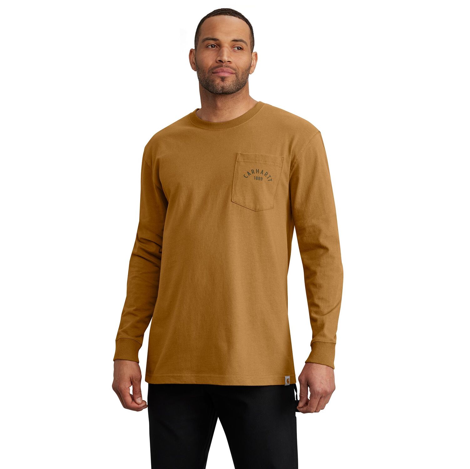Carhartt Men's Loose Fit Heavyweight Long Sleeve Pocket Longhorn Graphic T-Shirt