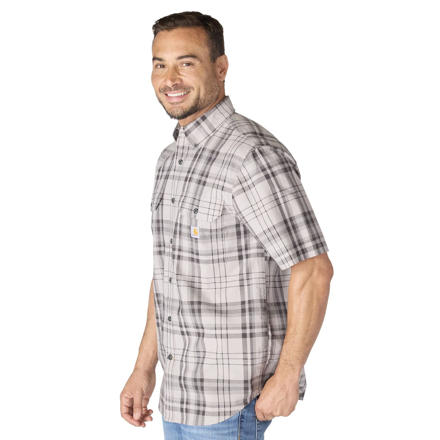 Carhartt Men's Fort Loose Short Sleeve Plaid Shirt