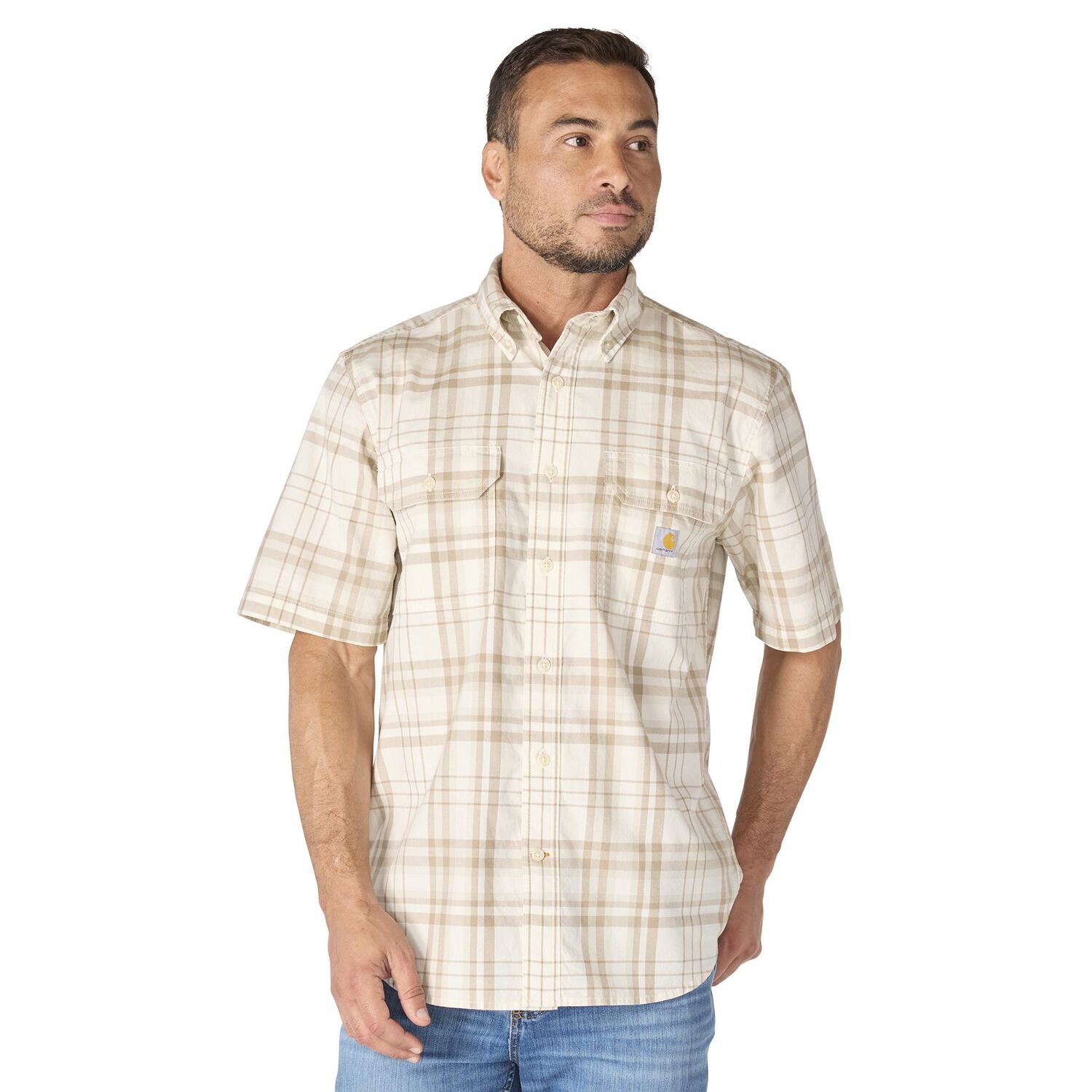 Carhartt Men's Fort Loose Short Sleeve Plaid Shirt