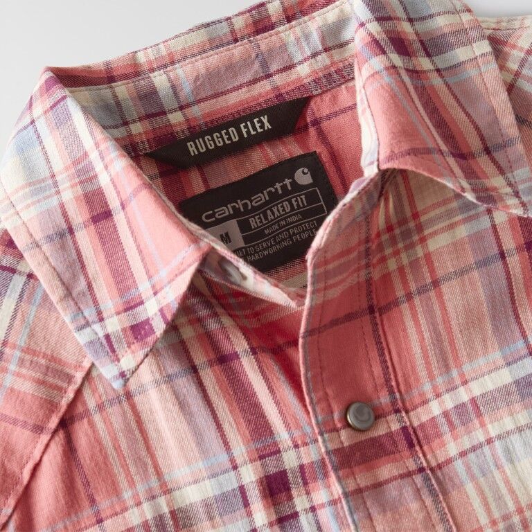 Carhartt Men's Montana Bozeman Relaxed Short Sleeve Plaid Shirt