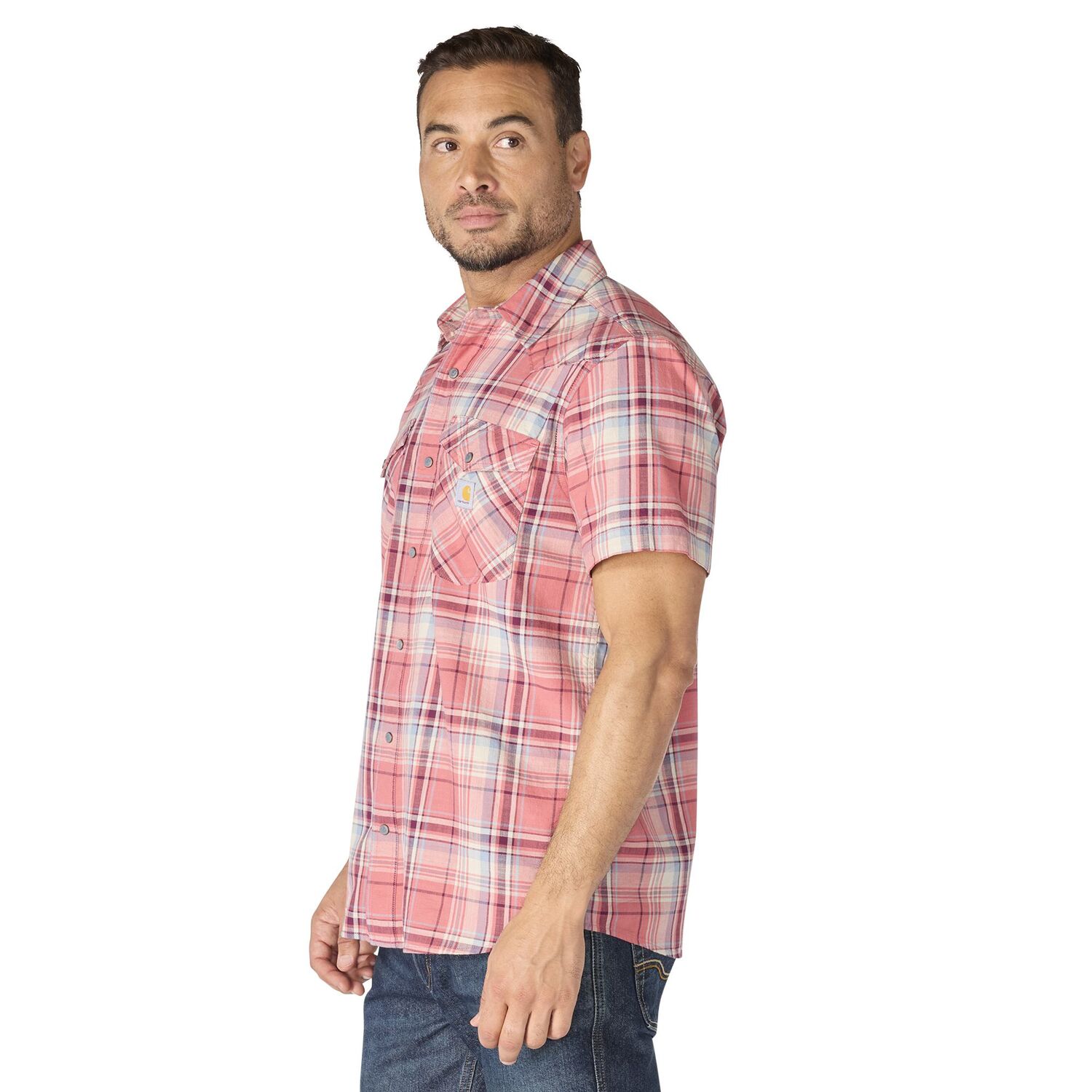 Carhartt Men's Montana Bozeman Relaxed Short Sleeve Plaid Shirt