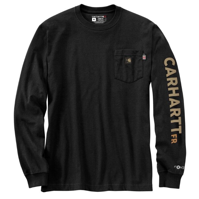 Carhartt Men's Flame Resistant Force Irvine Loose Fit Long Sleeve Camo T-Shirt