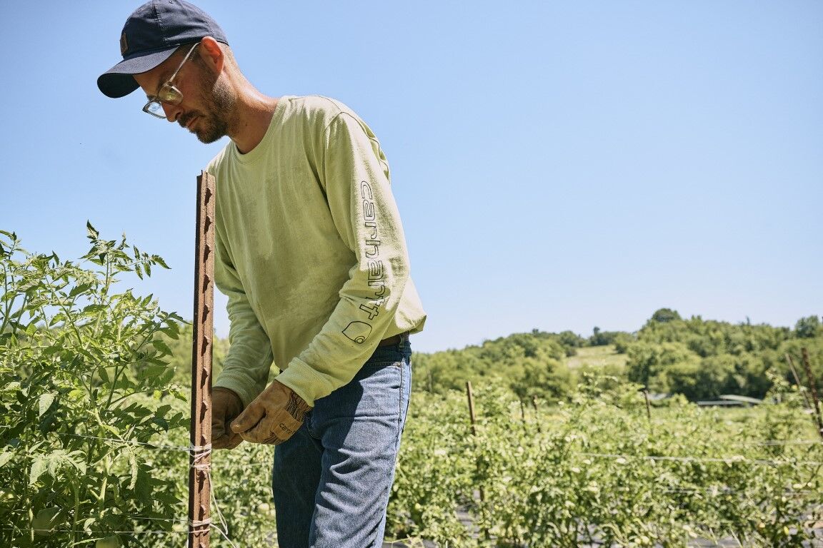 Carhartt Men's Loose Fit Heavyweight Long Sleeve Logo Sleeve Graphic T-Shirt