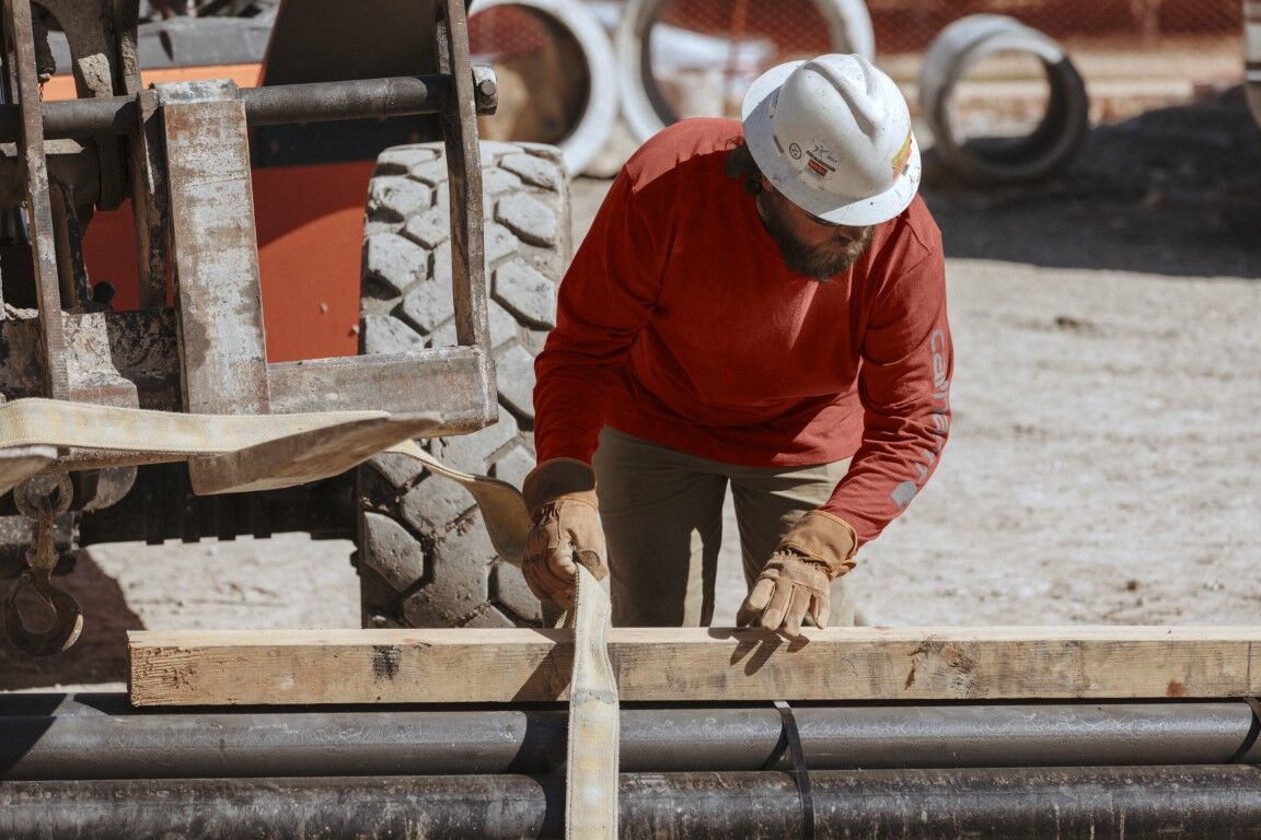 Carhartt Men's Loose Fit Heavyweight Long Sleeve Logo Sleeve Graphic T-Shirt