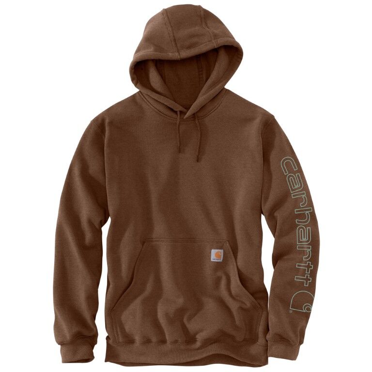Carhartt Men's Loose Fit Midweight Logo Sleeve Graphic Hoodie