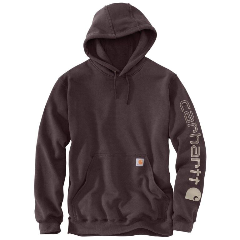 Carhartt Men's Loose Fit Midweight Logo Sleeve Graphic Hoodie