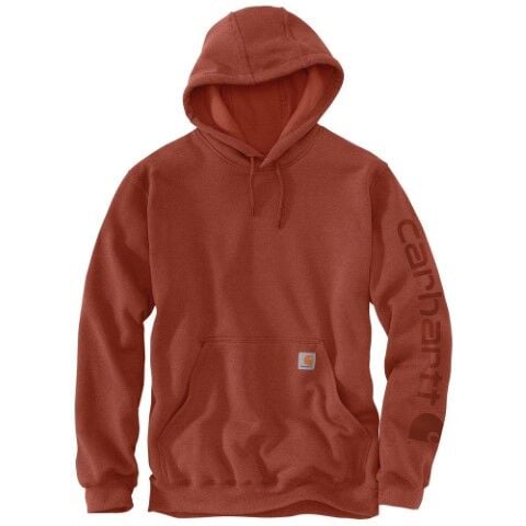 Carhartt Men's Loose Fit Midweight Logo Sleeve Graphic Hoodie