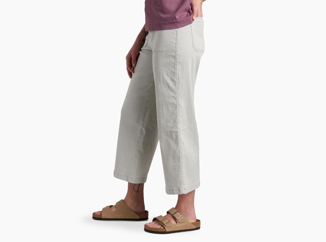 KUHL Women's Seaboard Wide Leg Crop Pant in Birch
