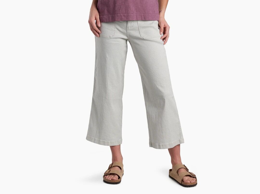 KUHL Women's Seaboard Wide Leg Crop Pant in Birch