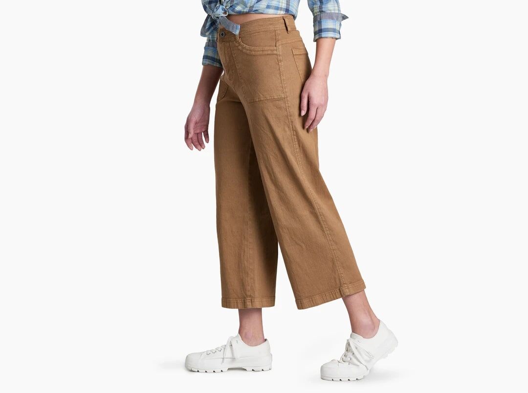 KUHL Women's Seaboard Wide Leg Crop Pant in Birch