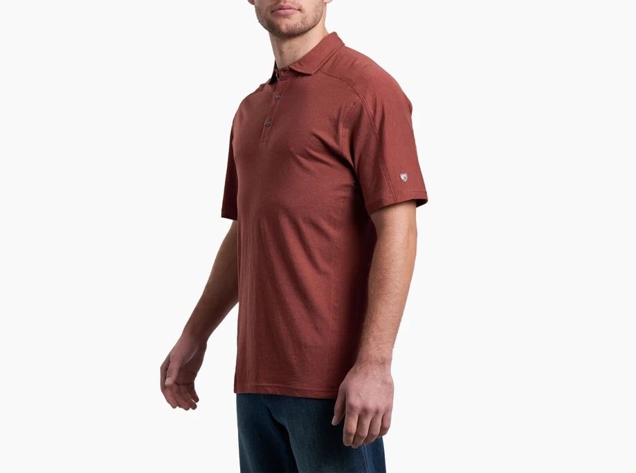 KUHL Men's Short Sleeve Brazen Kuhldry Polo Shirt in Sundried Tomato