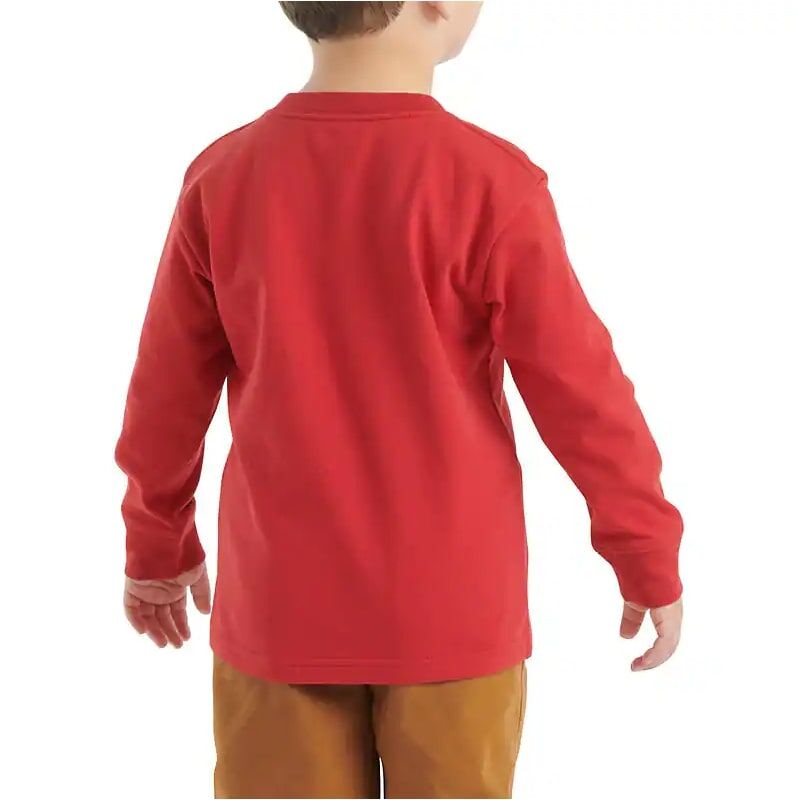 Carhartt Boy's Long Sleeve Dog T-Shirt in Chili Pepper