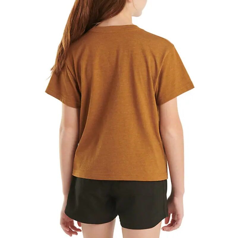 Carhartt Girl's Short Sleeve Vehicle T-Shirt in Light Brown Heather