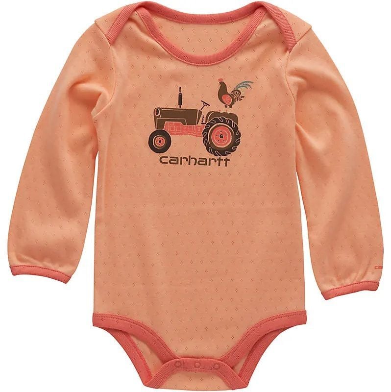 Carhartt Girl's Long Sleeve Tractor Bodysuit