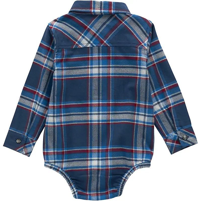 Carhartt Boy's Long Sleeve Flannel Bodysuit