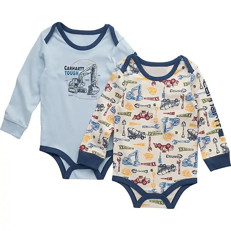 Carhartt Boy's 2-Piece Long Sleeve Construction Bodysuit Set