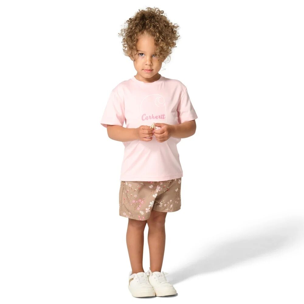 Carhartt Girl's 2-Piece Short Sleeve Force Sun Defender T-Shirt & Printed Short Set