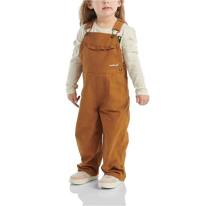 Carhartt Girl's Long Sleeve Canvas Ruffle Front Overall