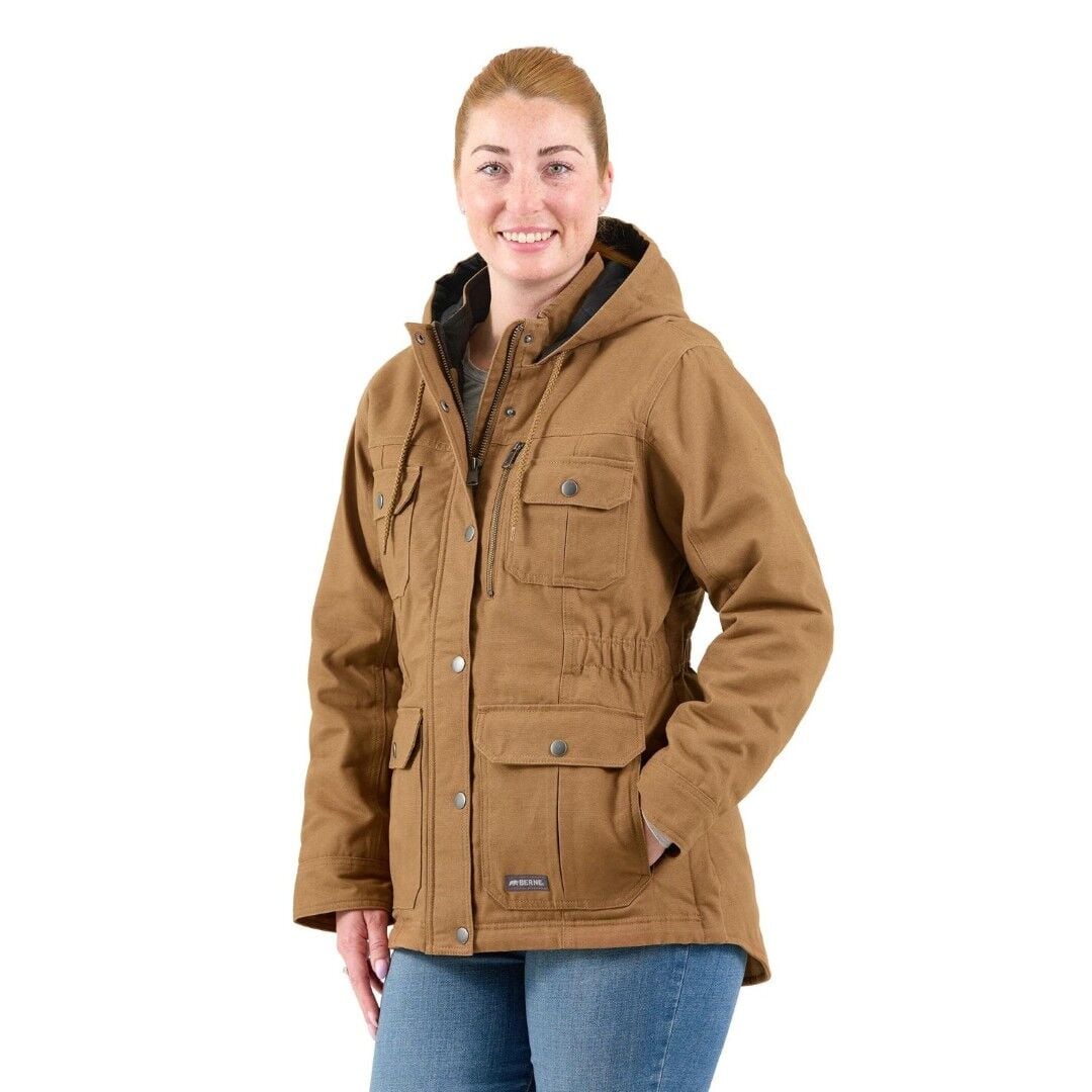 Berne Women's Softstone Duck Hooded Ranch Coat