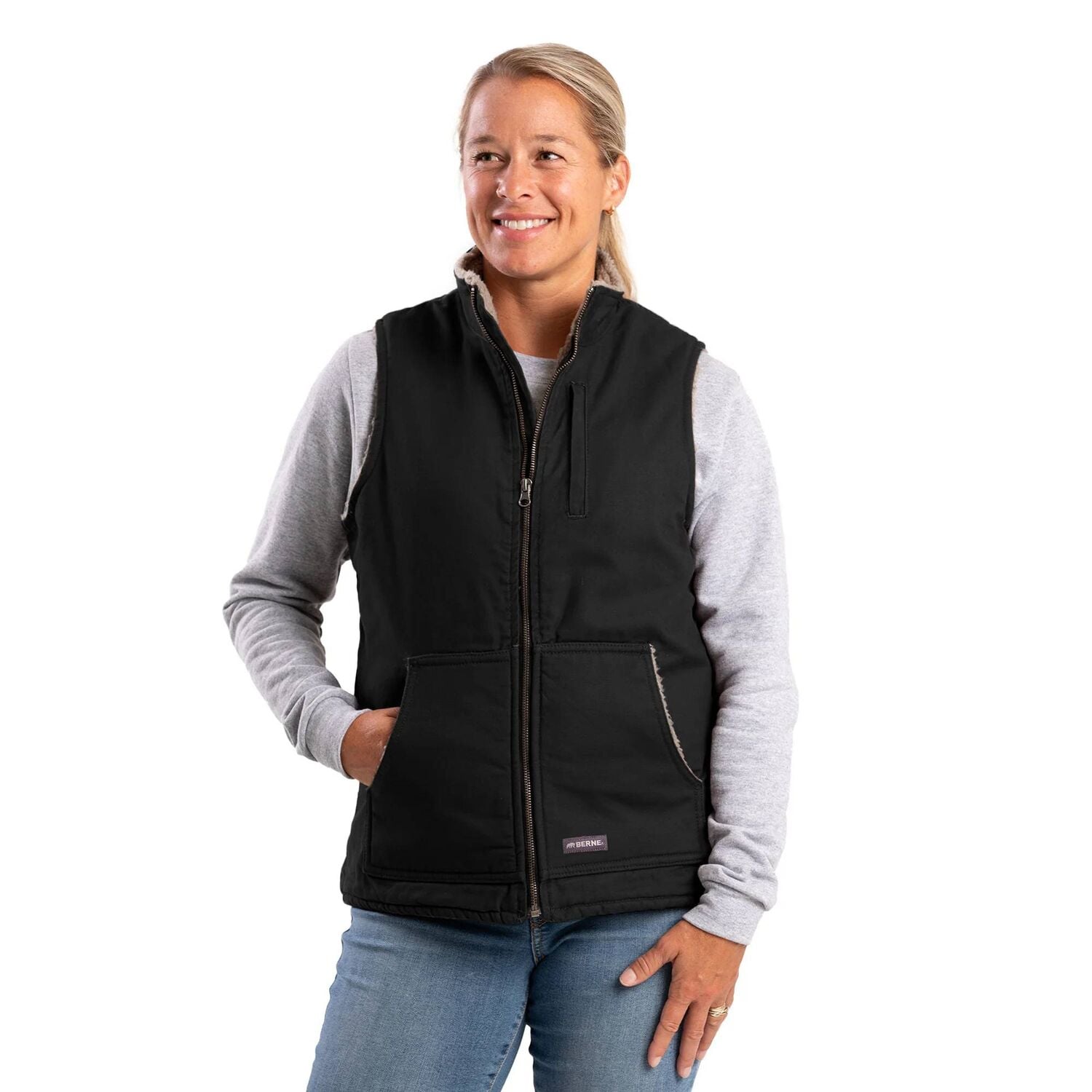 Berne Women's Sherpa Lined Softstone Duck Vest