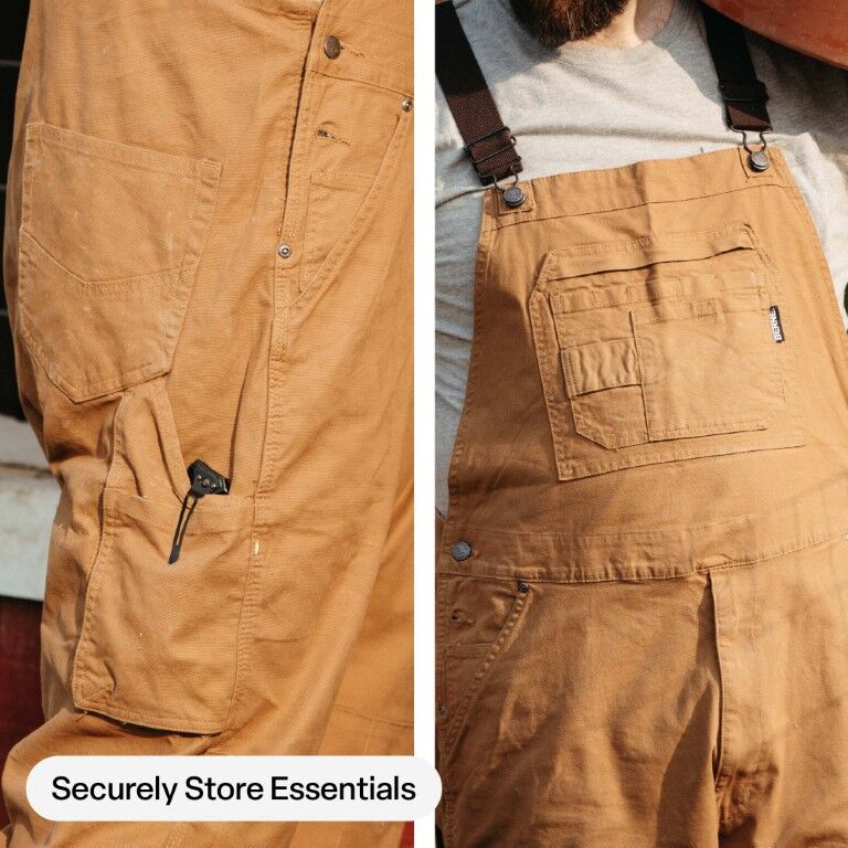 Berne Men's Highland Flex Unlined Duck Bib Overall