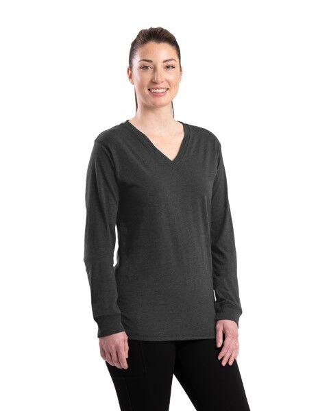 Berne Women's Performance V-Neck Long Sleeve T-Shirt