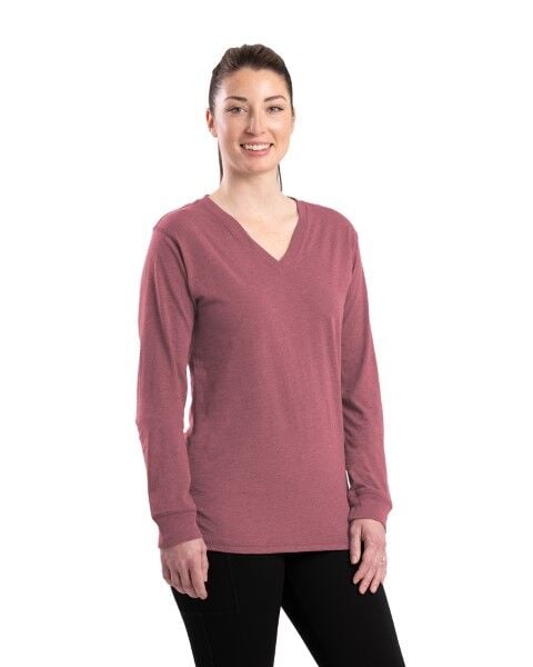 Berne Women's Performance V-Neck Long Sleeve T-Shirt
