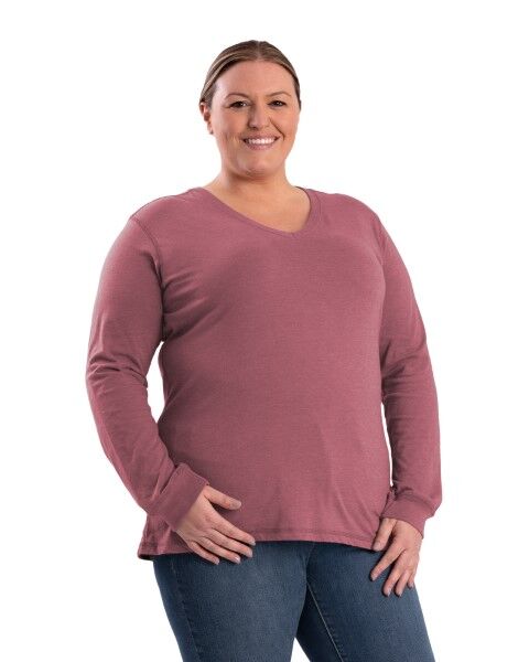 Berne Women's Performance V-Neck Long Sleeve T-Shirt