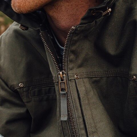 Berne Men's Duck Flannel Lined Hooded Work Jacket