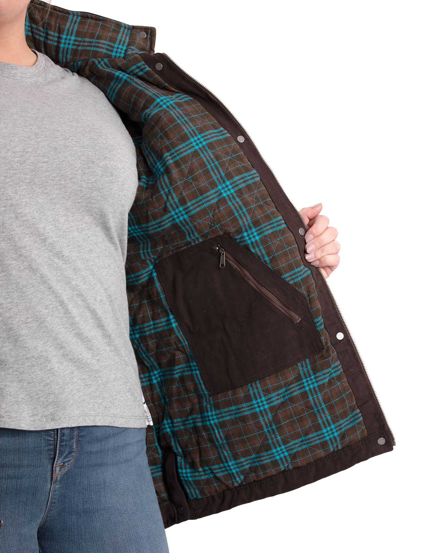 Berne Women's Barn Coat in Dark Brown