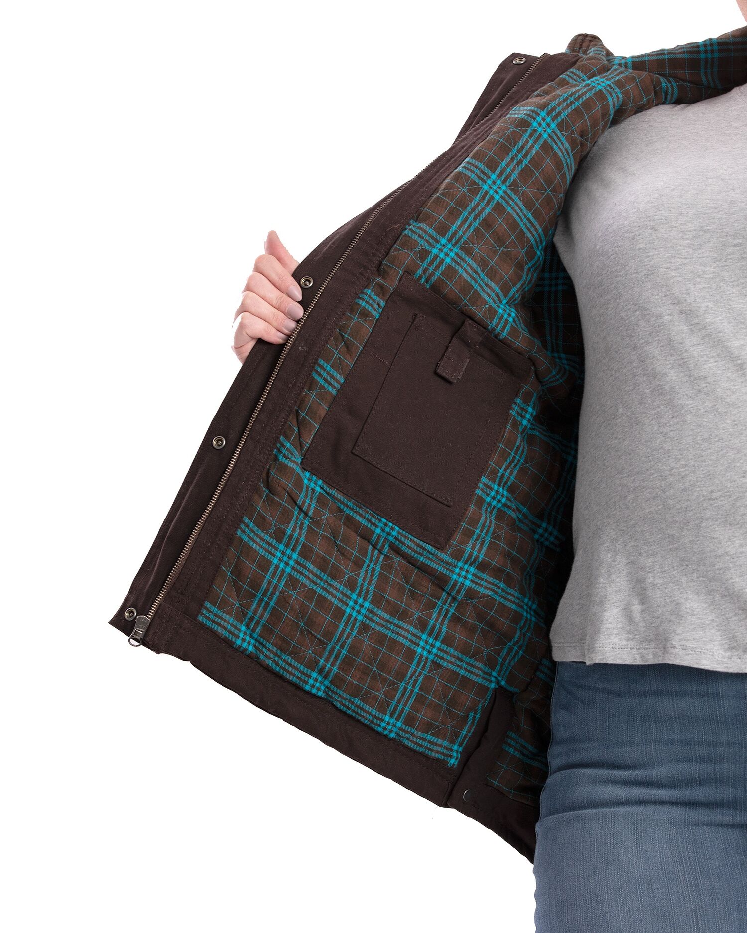 Berne Women's Barn Coat in Dark Brown