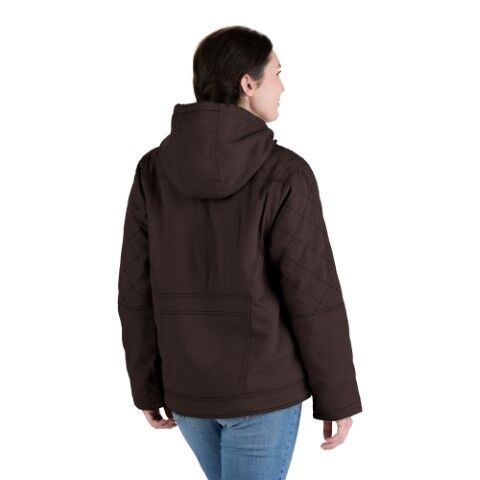 Berne Women's Sherpa Lines Twill Hooded Work Jacket