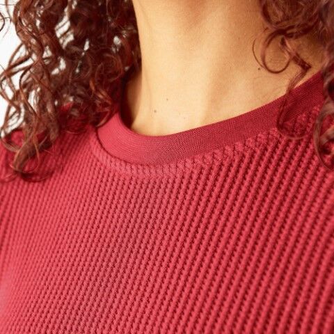 Dickies Women's Thermal Crewneck Shirt in Red Ochre