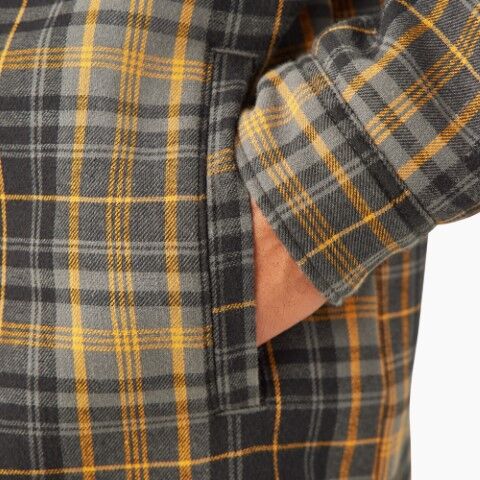 Dickies Men's Relaxed Fit Shirt Jacket in Charcoal