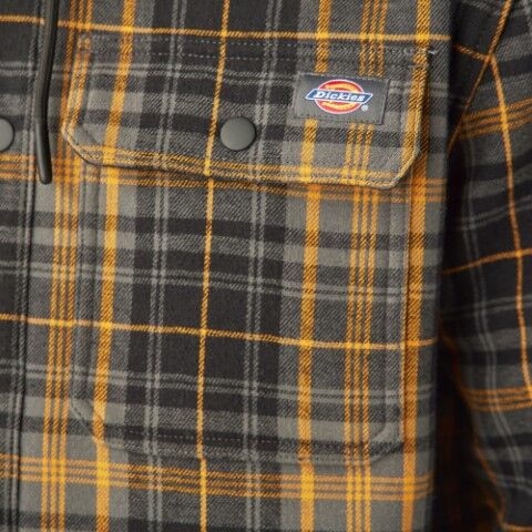 Dickies Men's Relaxed Fit Shirt Jacket in Charcoal