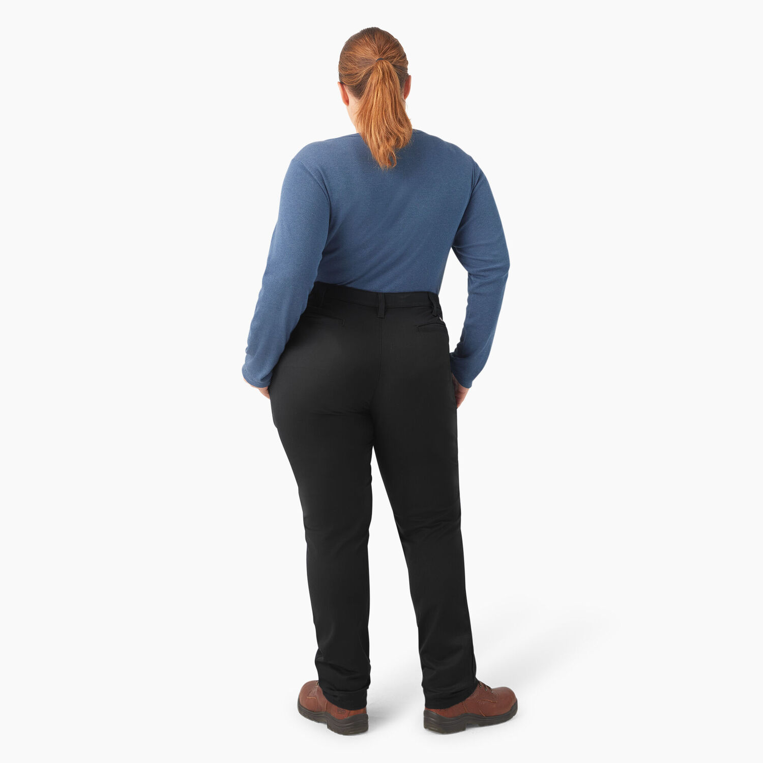 Dickies Women's SUPER FLEX Straight Leg Work Pants in Black