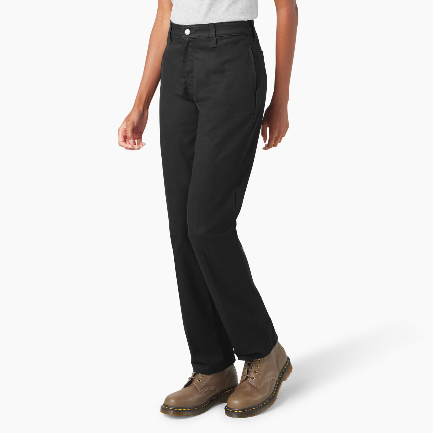 Dickies Women's SUPER FLEX Straight Leg Work Pants in Black