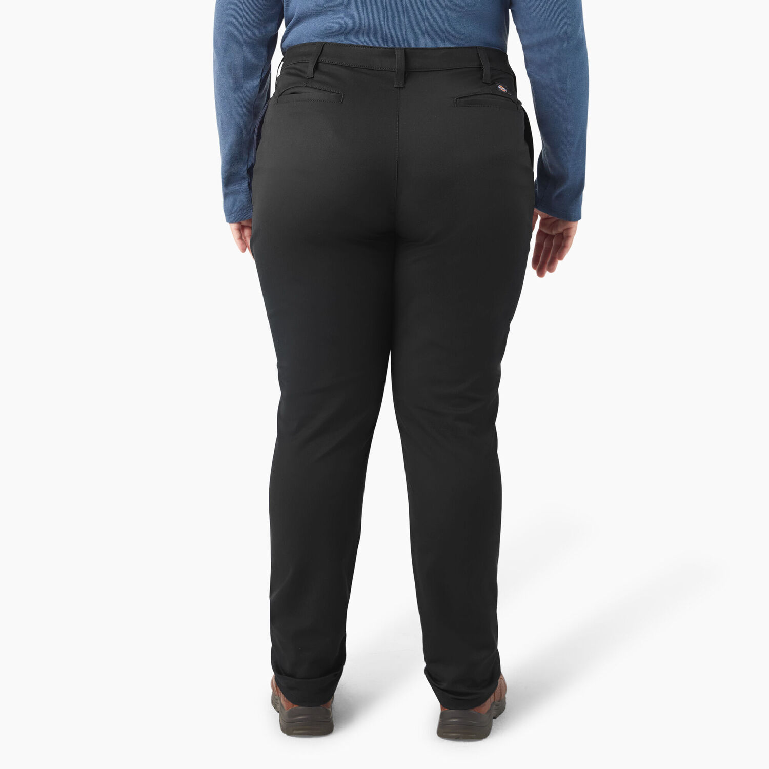 Dickies Women's SUPER FLEX Straight Leg Work Pants in Black