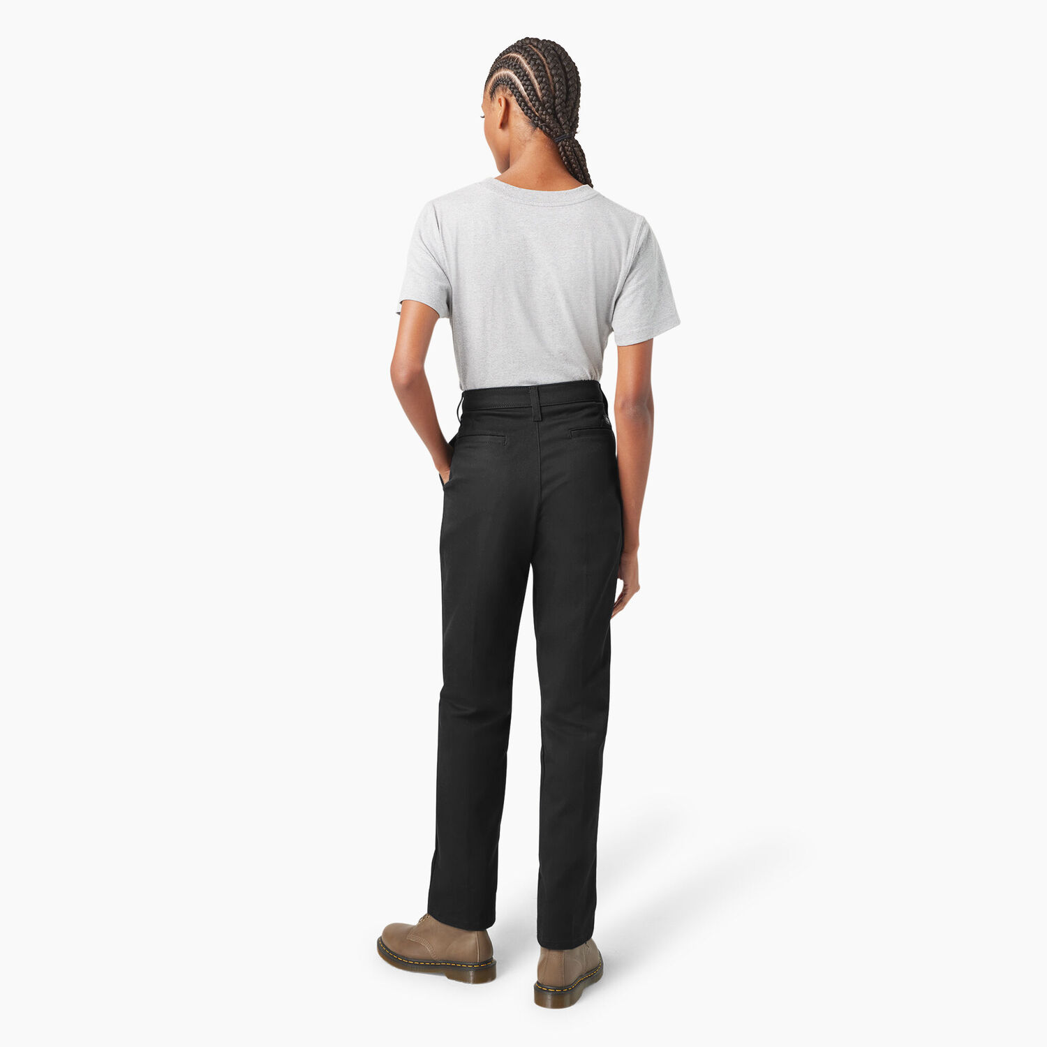 Dickies Women's SUPER FLEX Straight Leg Work Pants in Black