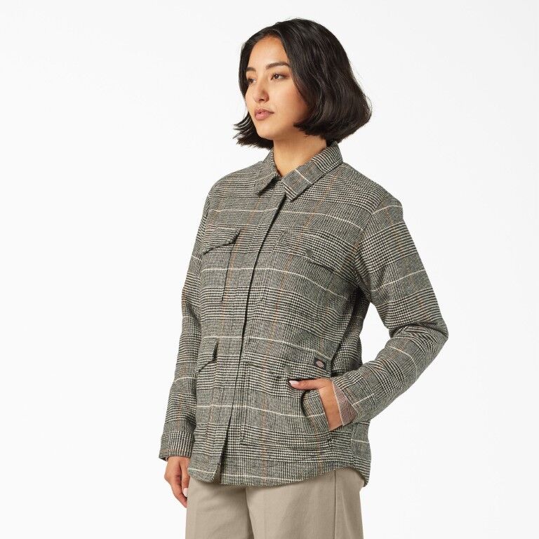 Dickies Women's Fleece Lined Flannel Chore Coat